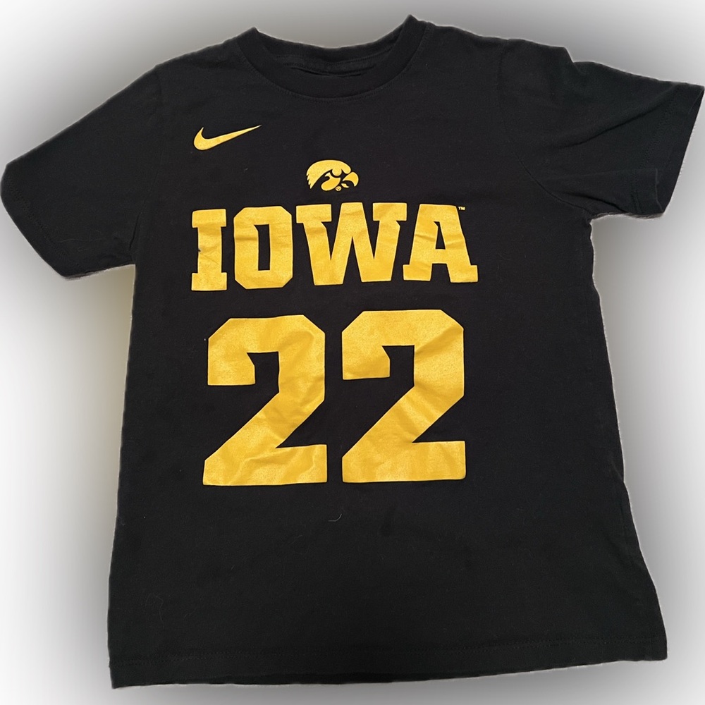 Caitlin Clark - Nike Kids Black and Gold Iowa Tee